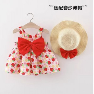 Комплект платье со шляпой, арт КД163, цвет: Lucky cranberry