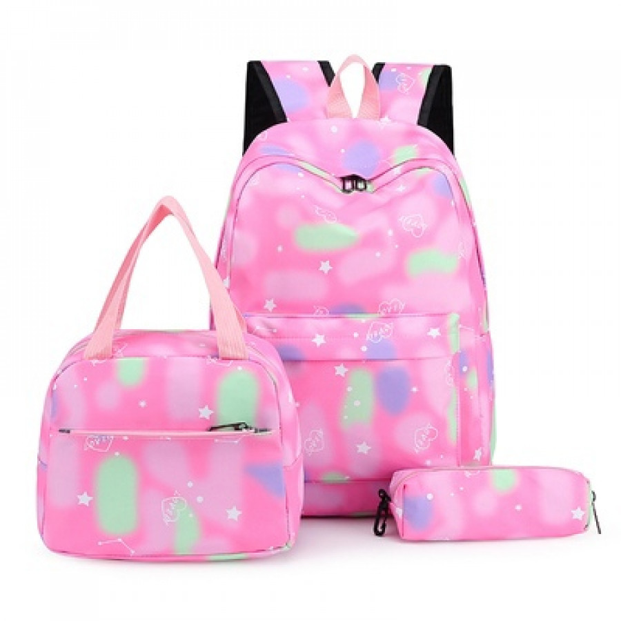 Набор рюкзак из 3 предметов, арт Р130, цвет:розовый