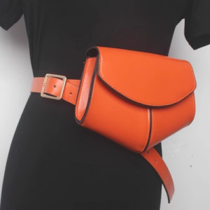Поясная сумка женская (бельбэг), арт Б357, цвет: апельсин ОЦ