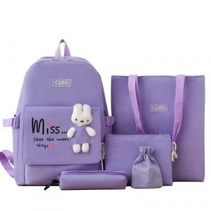 Набор рюкзак из 4 предметов, арт Р132, цвет: фиолетовый