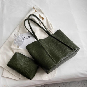 Набор сумок из 2 предметов, арт А133, цвет: зелёный ОЦ