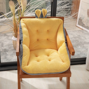 Подушка для сиденья,  арт 24031, цвет: жёлтый бархат ОЦ