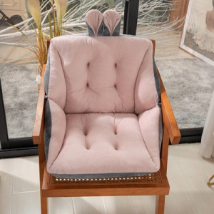 Подушка для сиденья,  арт 24031, цвет: светло-розовый бархат ОЦ
