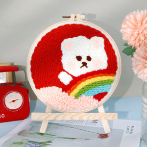 Набор для ковровой вышивки, арт ТВ2, цвет: радужный медведь ОЦ