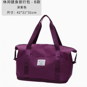 Дорожная сумка, арт СС3, цвет: тёмно-фиолетовый  (плюс три кармана)