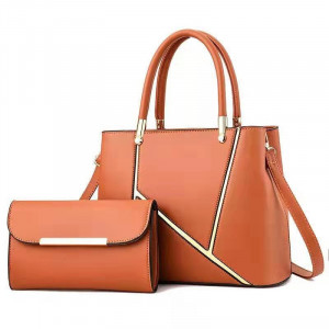 Набор сумок из 2 предметов, арт А113, цвет:оранжево-коричневый ОЦ