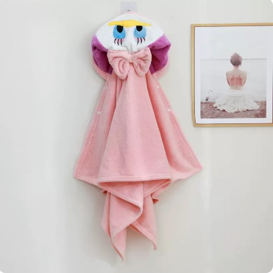 Полотенце с капюшоном, арт КД153, цвет:розовый утёнок