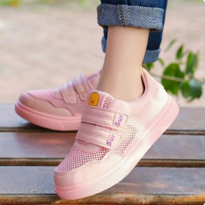 Кроссовки с поворотной пуговицей детские, арт ОДД46, цвет:розовый