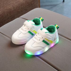 Кроссовки с подсветкой детские, арт ОДД48, цвет:зелёный