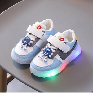 Кроссовки с подсветкой детские, арт ОДД49, цвет:голубой