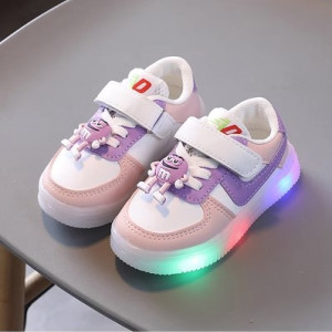Кроссовки с подсветкой детские, арт ОДД49, цвет:розовый