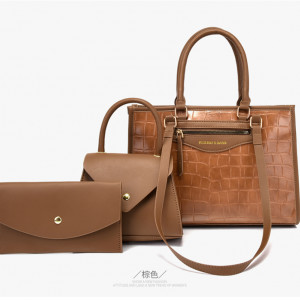 Набор сумок из 3 предметов, арт А111, цвет: коричневый ОЦ