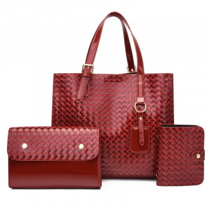 Набор сумок из 3 предметов, арт А142, цвет: красный ОЦ