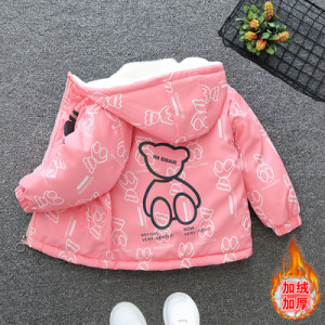 Куртка детская, арт КД130, цвет: розовый медведь
