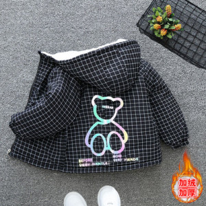 Куртка детская, арт КД130, цвет: чёрный медведь