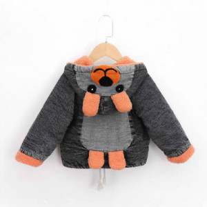 Джинсовая куртка детская, арт КД142, цвет: оранжевый медведь