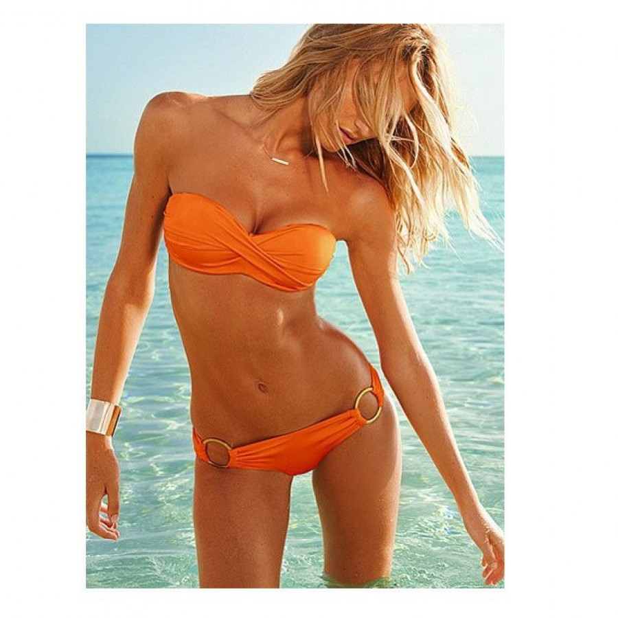 Купальник из 2 частей, арт КП12, цвет: оранжевый