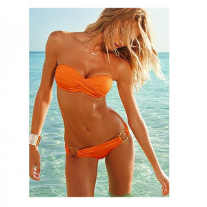 Купальник из 2 частей, арт КП12, цвет: оранжевый