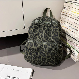 Рюкзак арт НР7, цвет: леопард зелёный