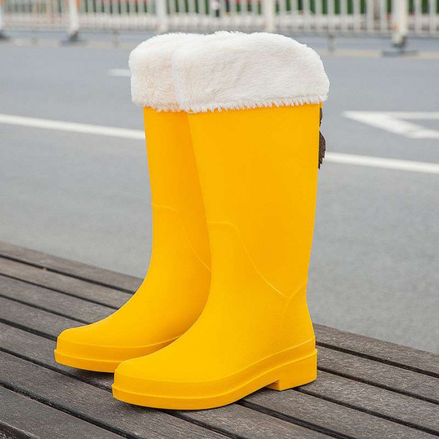 Сапоги женские арт ОБ319 цвет: 689 жёлтый утеплённый