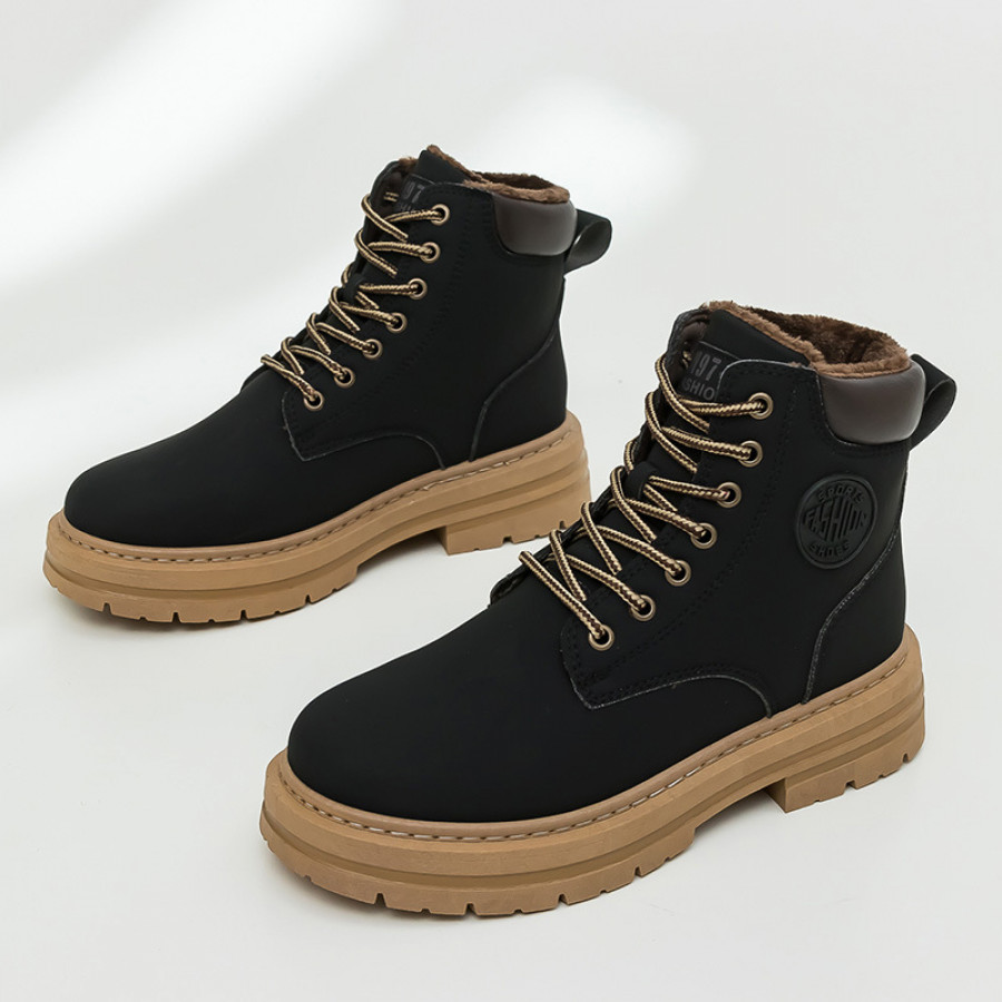 Ботинки женские/мужские Martin арт ОБ320 цвет: чёрный утеплённый