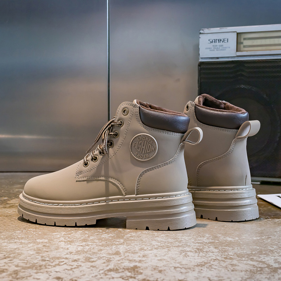 Ботинки женские/мужские Martin арт ОБ320 цвет: серый утеплённый