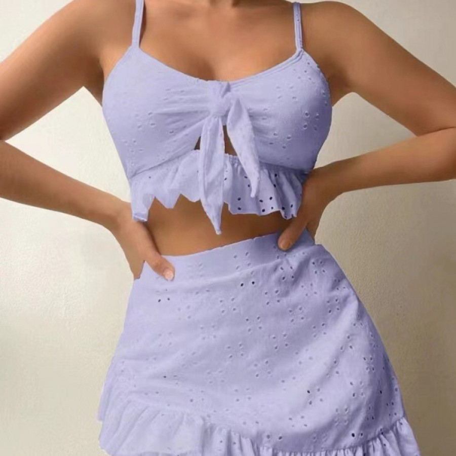 Купальник из 3 частей, арт КП6, цвет: фиолетовый