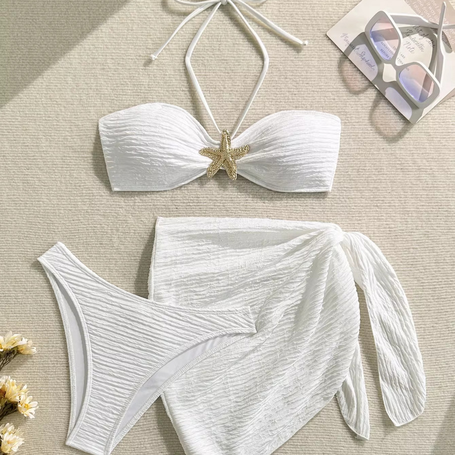 Купальник из 3 частей, арт КП2, цвет: белый