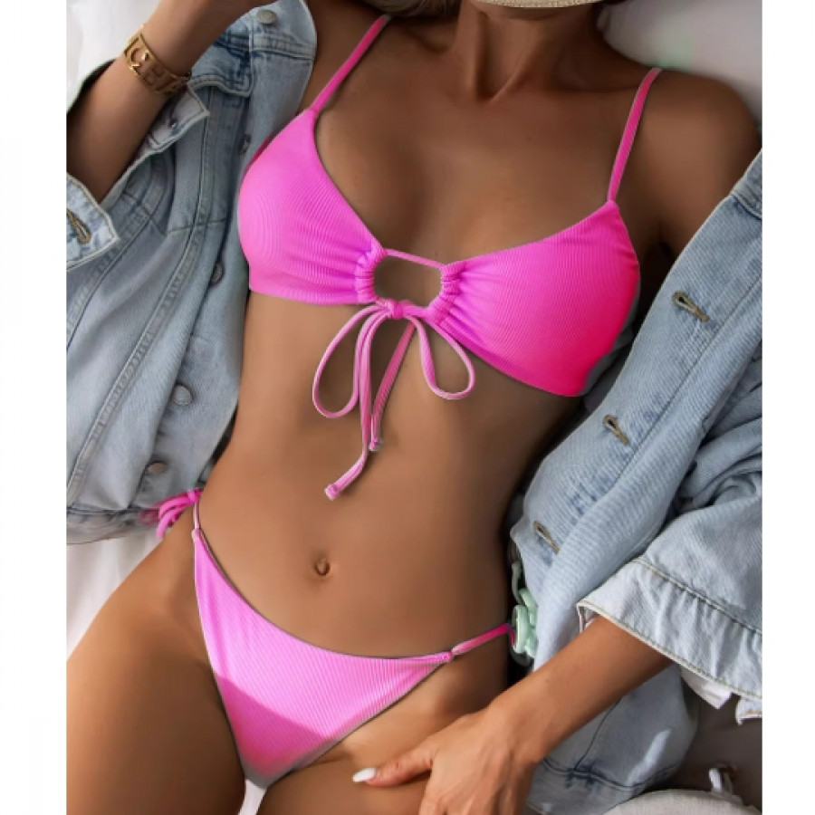 Купальник из 2 частей, арт КП7, цвет: розовый