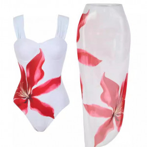 Купальник из 2 частей, арт КП19, цвет: красный