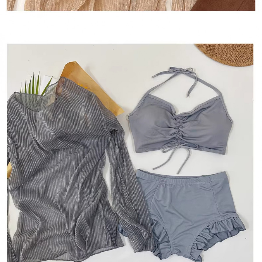 Купальник из 3 частей, арт КП21, цвет: серебро