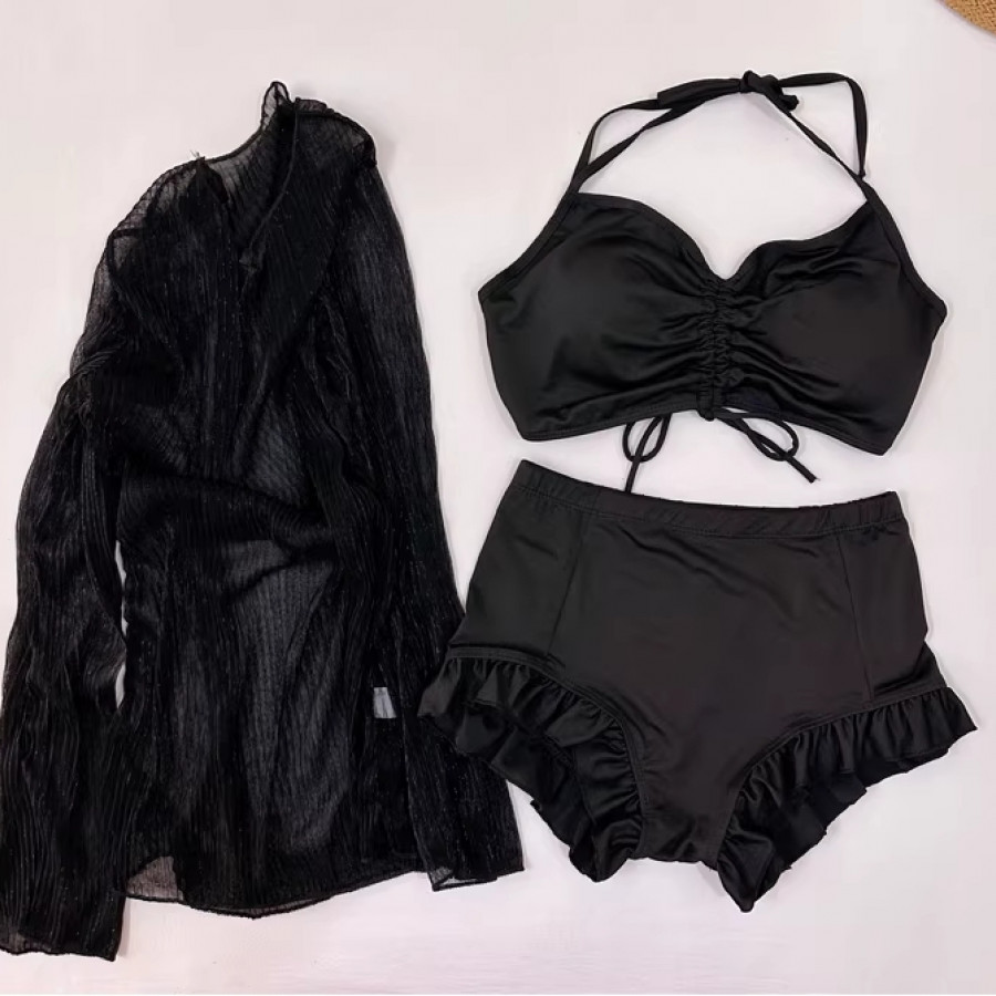 Купальник из 3 частей, арт КП21, цвет: чёрный