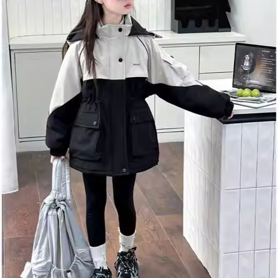 Куртка Парка подростковая арт КД280, цвет: чёрный