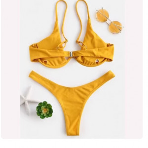 Купальник из 2 предметов, арт КП39, цвет: жёлтый