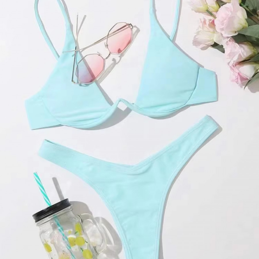 Купальник из 2 предметов, арт КП39, цвет: светло-голубой