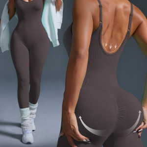 Комбинезон спортивный женский, арт ТП27, цвет: кофе