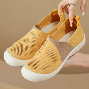 Мокасины женские арт ОБ328, цвет: жёлтый